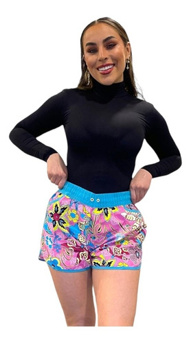 12 Short Playero Dama Unitalla Colores Surtidos