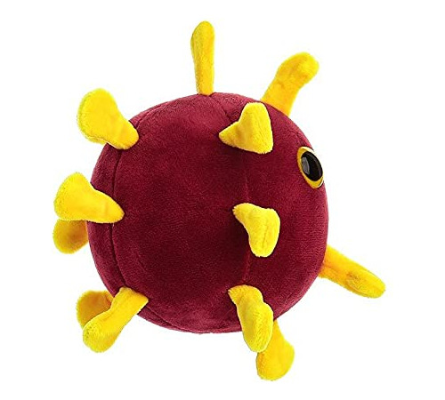 Peluche Giantmicrobes Covid-19: Felpa Suave Cuenta Con Las . Color Rojo