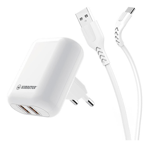 Kit Carregador Pocket 2 Usb Type C 2.4a Kimaster Kt627x