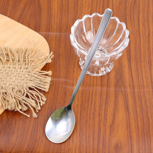 Cuchara Con Forma De Tenedor De Acero Inoxidable, Mango Larg