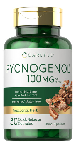 Suplemento Carlyle Pycnogenol 100 Mg | 30 Cápsulas