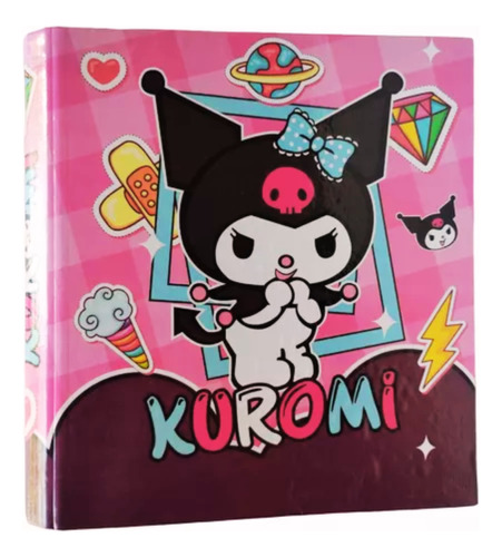 Carpeta Escolar N° 3 Kuromi 3 Anillos Sanrio Kitty My Melody