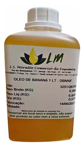  Óleo De Banana Vegetal 1 Litro Distriol 