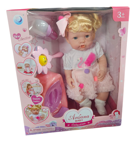 Bebé Goma Juguete Tetero Hace Pee Accesorios Sonid 40cm Apro