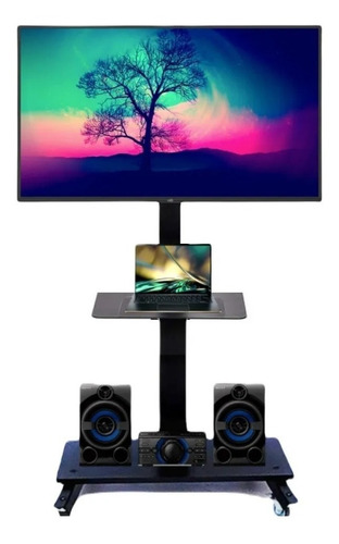Imagen 1 de 4 de Soporte Tv Movil, Seguro Y Compacto Se Entrega Armado Gratis