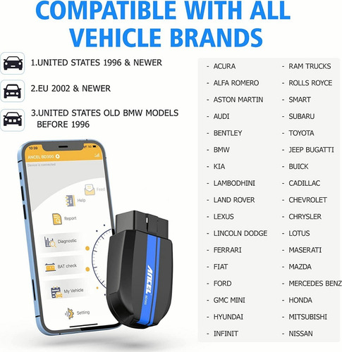 Scanner Ancel Bd300 Obd2 Para Sistema Obdi Completo Bmw/mini