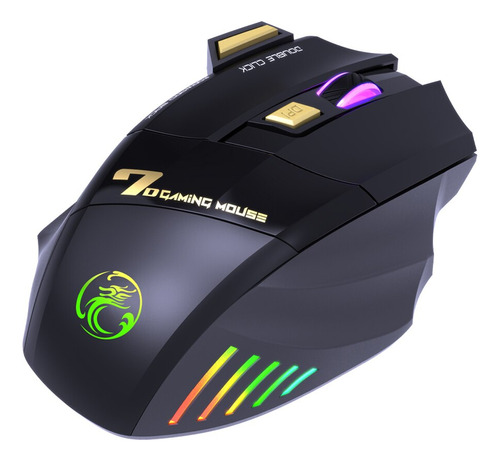 Mouse Inalámbrico Imice Gw-x7 De 7 Botones Rgb Para Ordenado