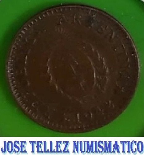 Moneda Argentina Error Giro 1 Centavo 1942 Palermo