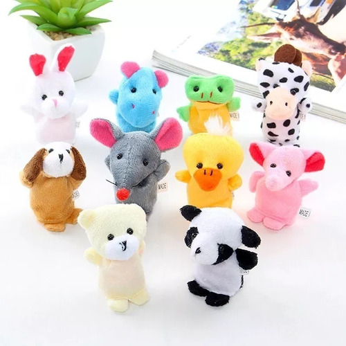 Imagen 6 de 10 de Títeres De Dedo Animales Set X10 Estimulación Niños Lenguaje