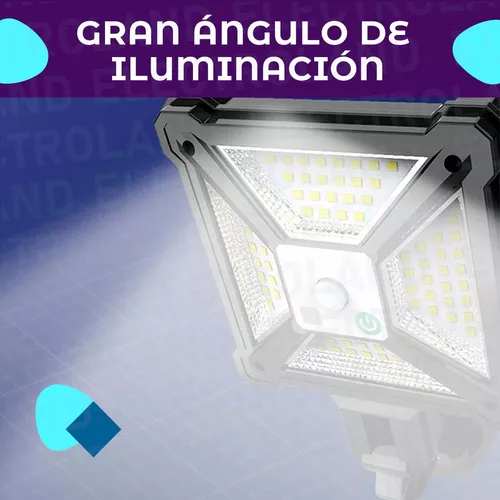 Reflector Luz Led Panel Solar 3 Funciones Sensor Movimiento