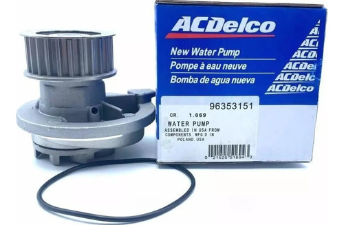 Bomba Agua Optra Limited 1.8 Tapa Negra Acdelco