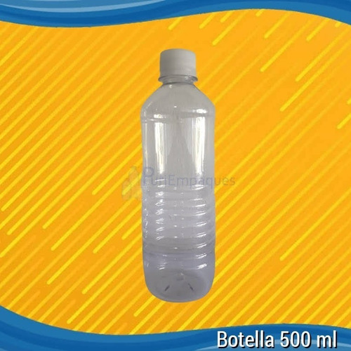  Botellas Plásticas  500 Ml Con Tapas Precinto. Envase Pet