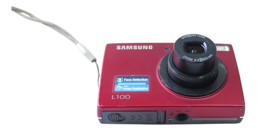 Câmera Samsung L100 Estilo Cybershot Completa Funcionando Vermelho (Usado)