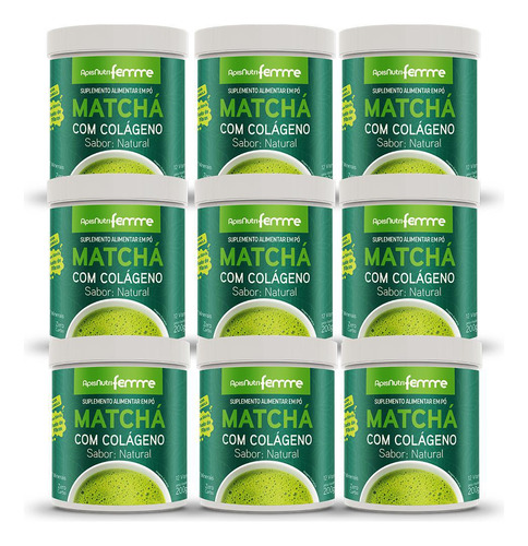 Matchá Soluvel Enriquecido (natural) Kit 9 Unidades