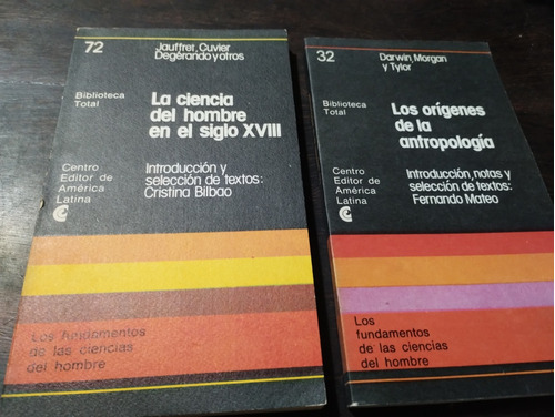 Lote X 2 Libros Sobre Antropología Centro Editor. Olivos 