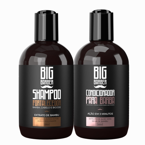 Fortalecedor + Condicionador Big Barber Pacote Com 2 Unidade