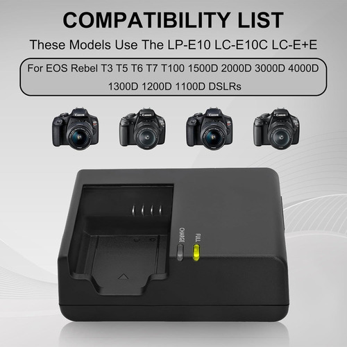 Cargador Canon Lc-e10c, Compatible T5, T6, T7 Dslr Lpe10