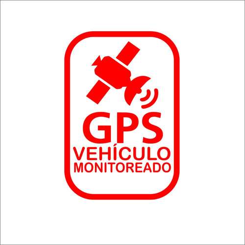 Sticker Logo Gps Vehículo Monitoreado Auto Camiones