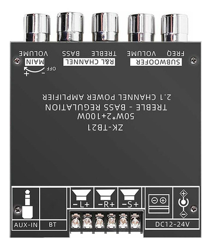 Amplificador De Canales De Bocina Tarjeta De Audio Entrad