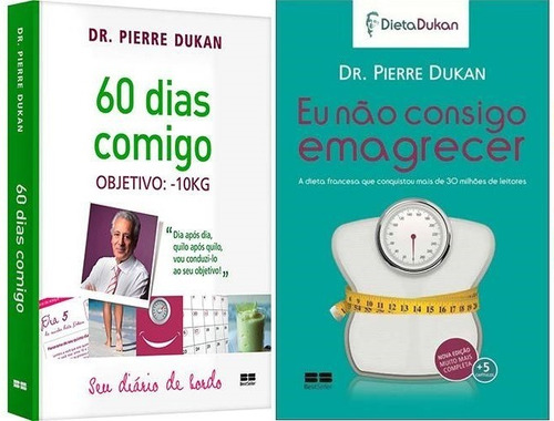 Kit 2 Livros 60 Dias Comigo + Emagrecer (dr. Pierre Dukan)