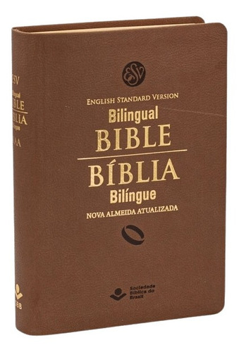 Bilingual Bible/ Biblia Bilíngue - Naa - Marrom -  Sbb