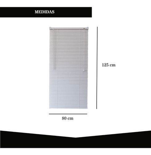 Cortina Pvc Blanca Angosta 80x125
