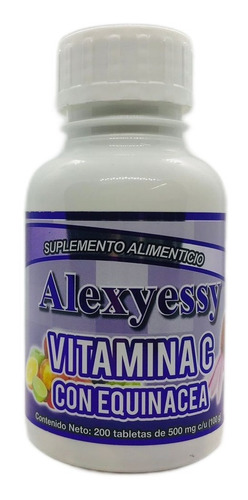 Vitamina C Y Equinacea Alexyessy 200 Tabletas Sin Sabor