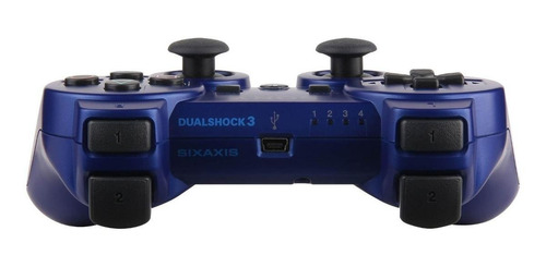 Controle joystick sem fio Sony PlayStation Dualshock 3 metallic blue