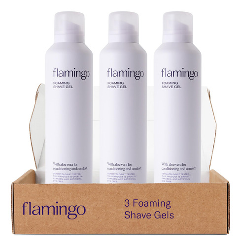 Gel De Afeitar Flamingo Para Mujer Con Aloe Vera, 200 Ml, Pa