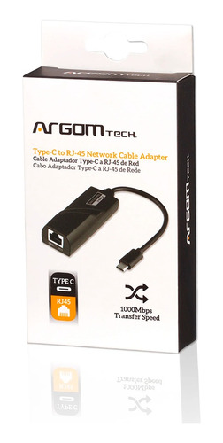 Argom Cable Adaptador Usb 3.0 A Rj45 1000mbps 15cm