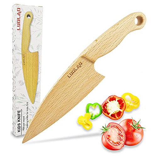 Luolao Cuchillo De Madera Para Cocinar Para Niños, Cuchillo