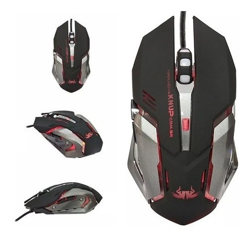 Imagem 3 de 4 de Mouse Gamer Tiger X Kp-v19 Knup 6 Botões * Com Base De Metal