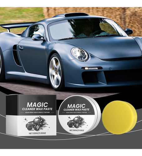 Juego De Cera W Car Wax + Pasta Limpiadora Para Pulir Metale