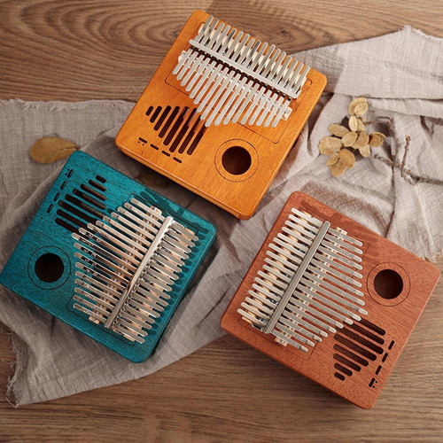 Profesional 17 Teclas Thumb Piano Finger Mbira Madera Oscura