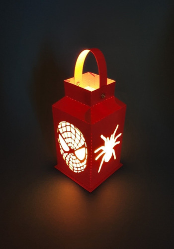 Enfeite De Festa / Vela Led Lampião Homem Aranha - Kit C/ 15