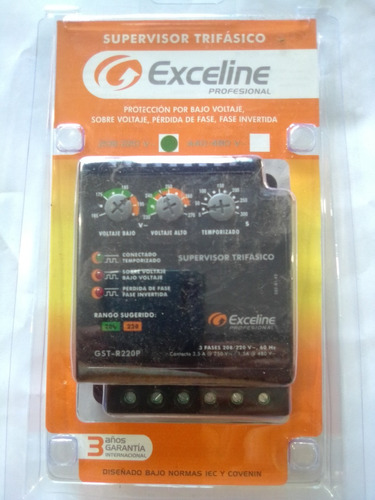 Protector Trifasico Marca Exceline 208-220v Modelo Gst-r