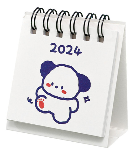 Mini Calendario De Escritorio 2024, Encuadernación Cachorro
