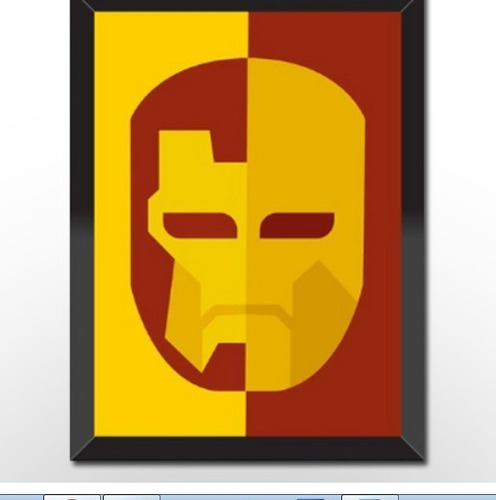 Pôster Com Moldura Mdf Homem De Ferro Iron Man