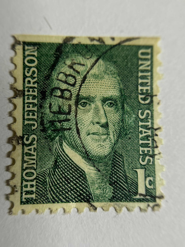 Sello Postal Usa 1968 Thomas Jefferson