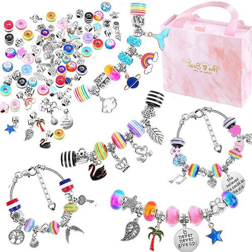 Kit For Hacer Joyas Con Pulseras De Cuentas De 85 Piezas [u]