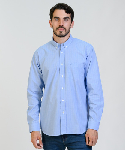 Camisa Cuadros Hombre Brooksfield Regular Fit Bolsillo 3581b