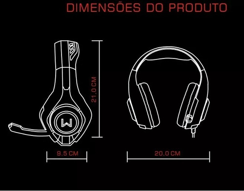 Fone De Ouvido Headset Gamer C/ Led Warrior Multilaser Ph219