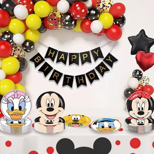 Kit De Conjuntos Mickey Mouse Fiesta Platos 60 Pcs