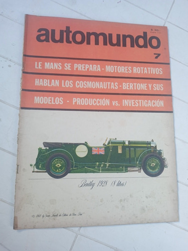 Revista Automundo N.7 Le Mans Bertone Bentley 1928