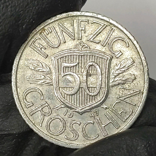 Austria 50 Groschen 1947 Moneda Antigua