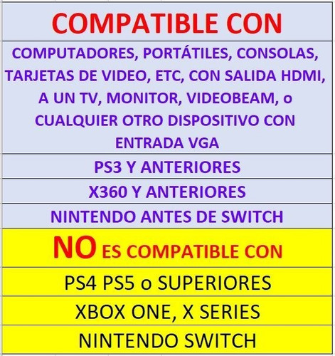Adaptador Convertidor Cable Hdmi A Vga 1080p Bogotá