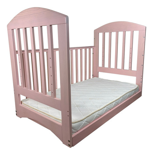 Cuna Convertible Multifuncional De Madera Montessori Rosa