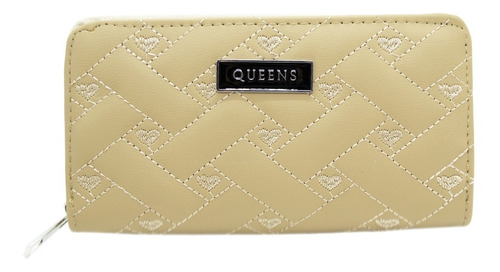 Queens Billetera Mujer Cuero Sintético Urbana Qw13 Natural