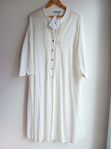 Vestido Tableado Blanco Mamy Blue