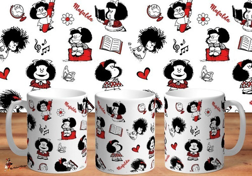 Taza - Tazón De Ceramica Mafalda Quino 4k Art